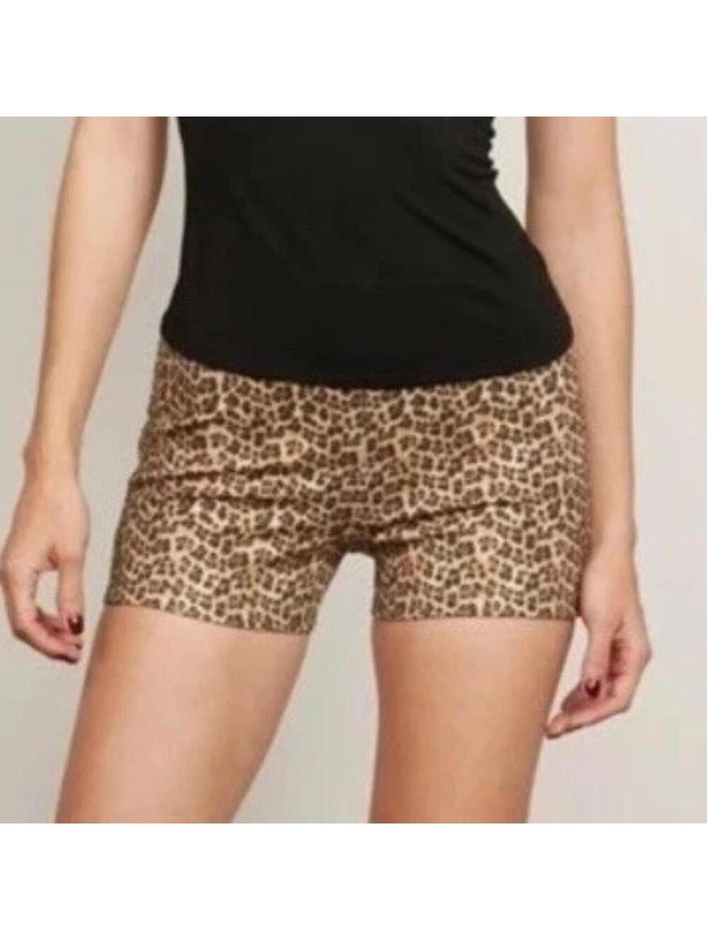 Miaou Leopard Booty Shorts Hot Pants Print Stretch NWT Sz. XS